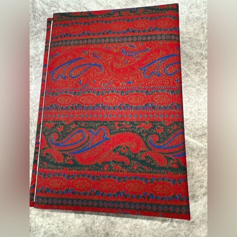 Vintage 80’s Christmas Santa paisley Folk art photo album/recipe card holder EC - Picture 3 of 6